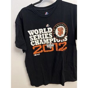 2012 San Francisco Giants World Series Champions Short Sleeve Black‎ Shirt Large